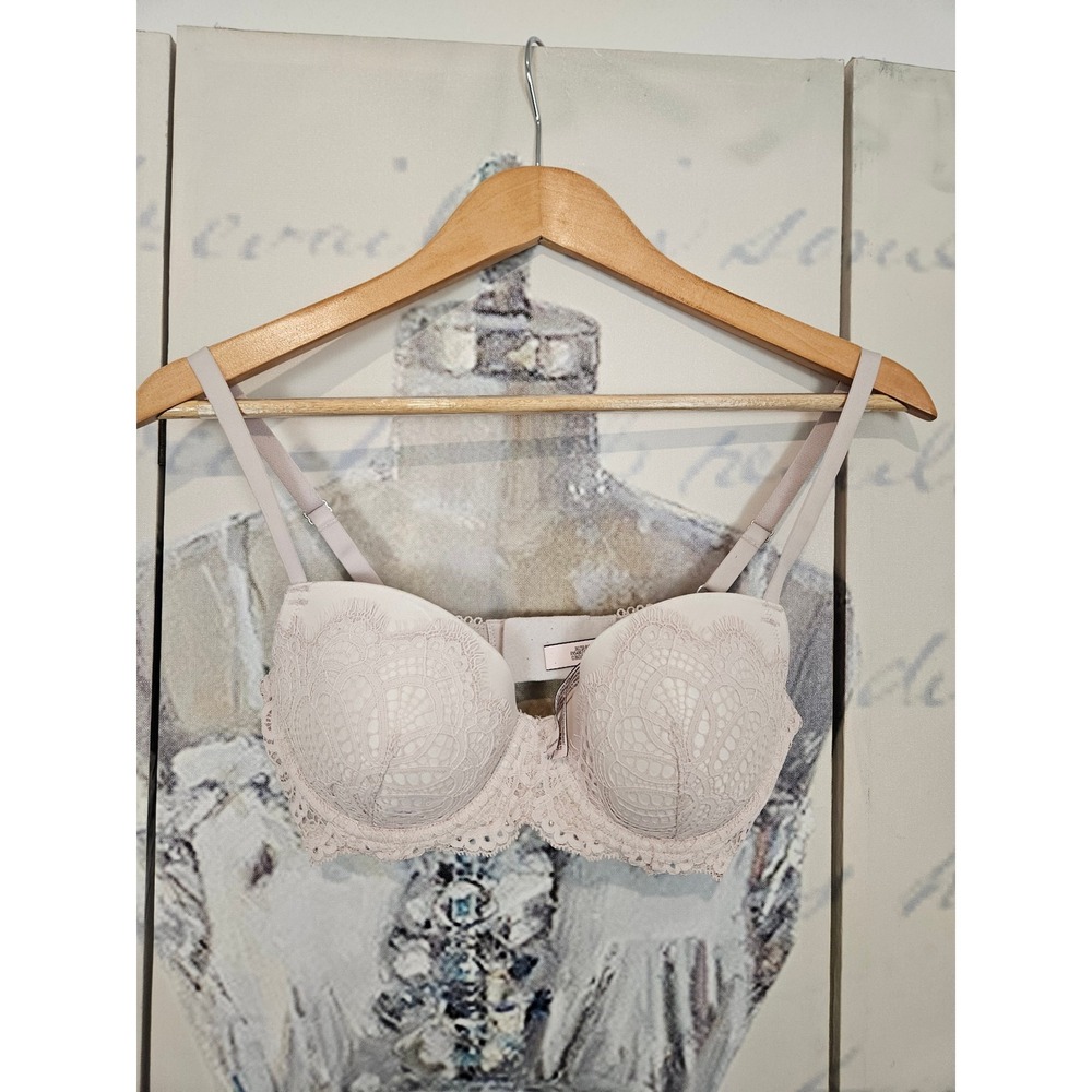 Victoria's Secret Dream Angels Lined Demi Lace Bra Pink 32DD